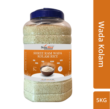 SureRice Shree Ram Wada Kolam Rice: Traditional Taste for Timeless Dishes 5 kg